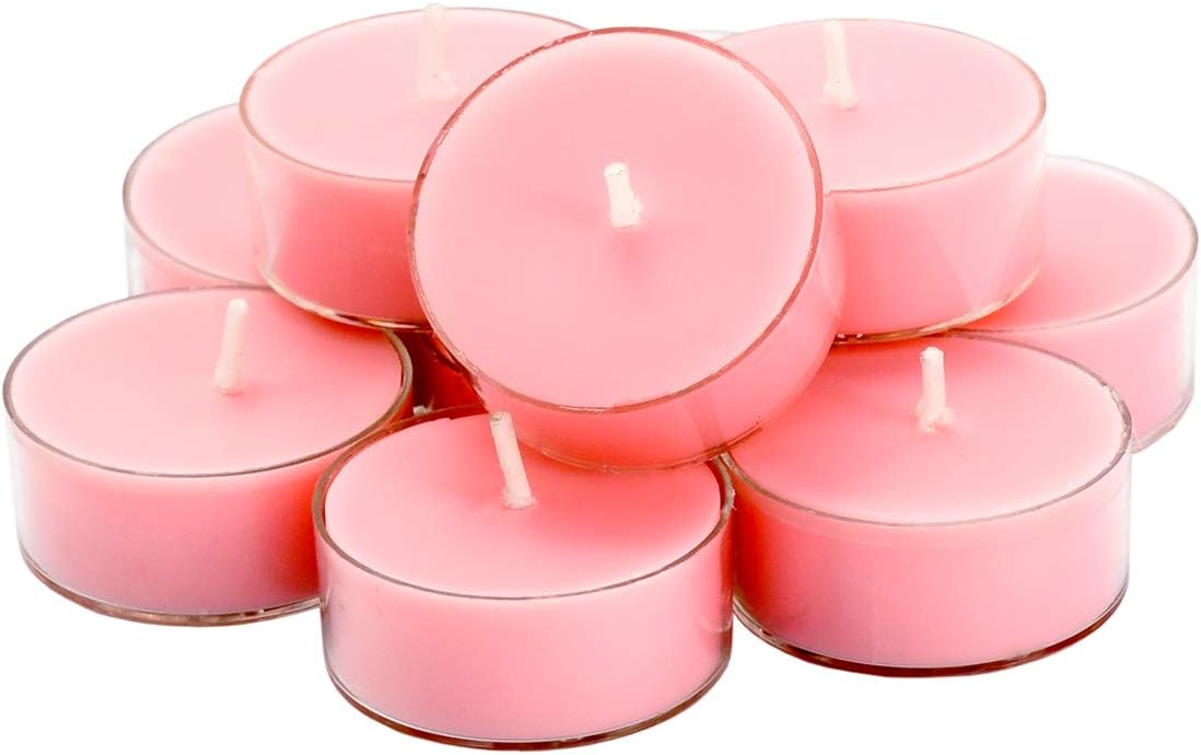 DEYBBY Natural Scented Soy Wax Tealight Candles Bulk, Romantic Rose Aromatherapy Luxury Tea Candle Set of 12-4 Hour Burn Time|Great for Valentine's Day, Birthday