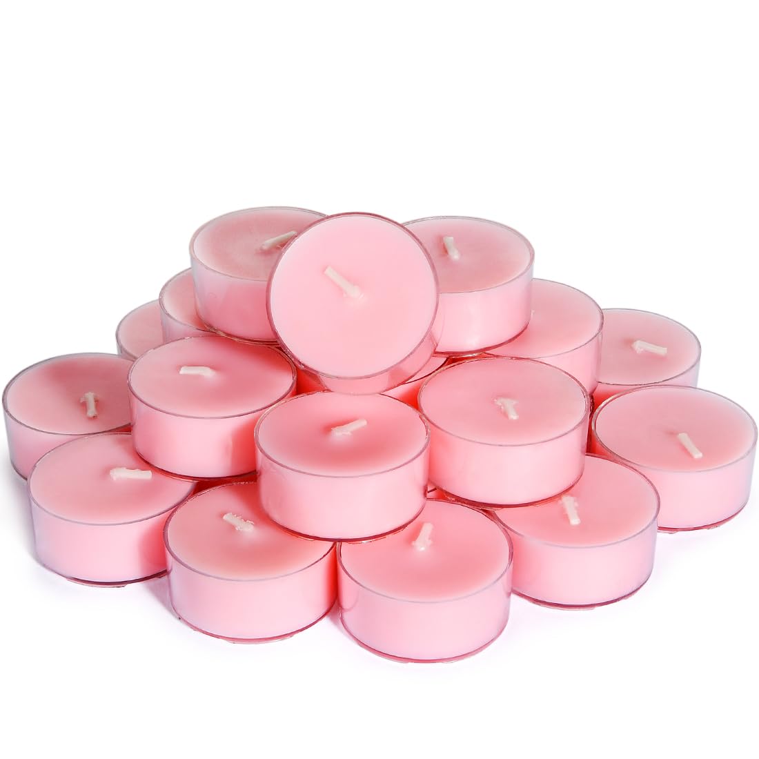 DEYBBY Natural Scented Soy Wax Tealight Candles Bulk, Romantic Rose Aromatherapy Luxury Tea Candle Set of 12-4 Hour Burn Time|Great for Valentine's Day, Birthday