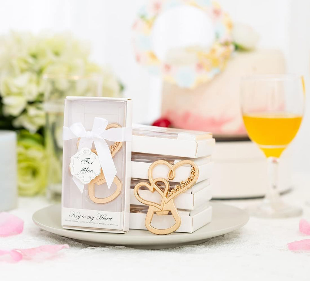 50 Packs Love Forever Bottle Openers for Wedding Favors to Guests,Bridal Shower Party Gifts, Souvenirs or Decorations with Gift Package (Love heart)