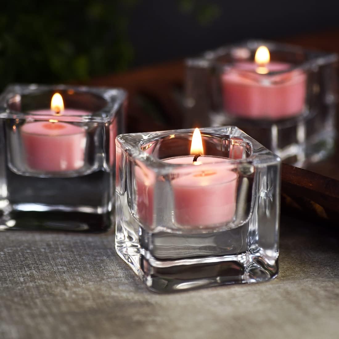 DEYBBY Natural Scented Soy Wax Tealight Candles Bulk, Romantic Rose Aromatherapy Luxury Tea Candle Set of 12-4 Hour Burn Time|Great for Valentine's Day, Birthday