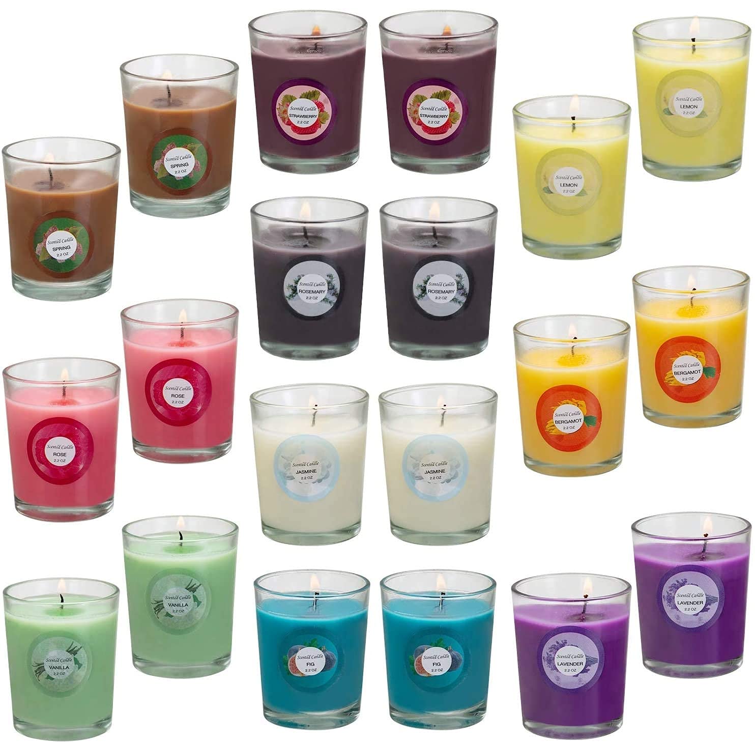 Scented Candles Gifts Set 16 Pack Soy Wax Travel Tin Jar Candles for Home 2.5 OZ for Mom for Christmas, Birthday, Thanksgiving, Mother's Day