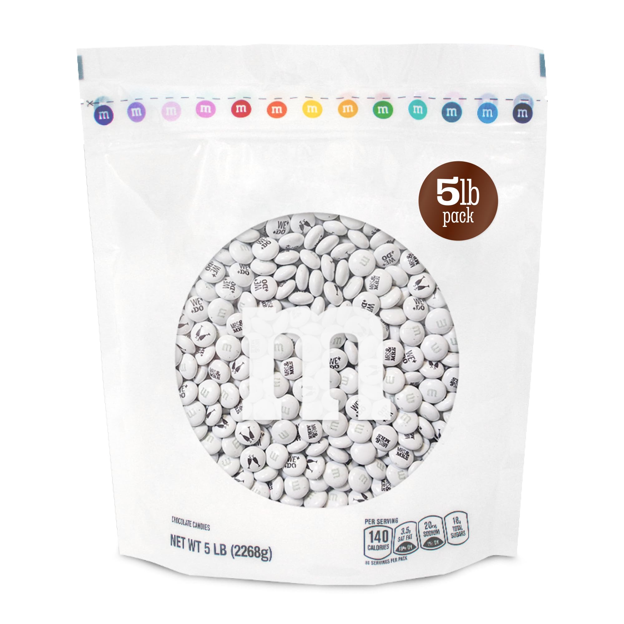 M&M'S WORLD Miss to Mrs. Themed Packs Filled with Printed Milk Chocolate Candies-30 Packs,For Bridal Shower Party Favors,Weddings,Bachelorette Party Favors,Bridesmaids Gifts for Wedding Day and More