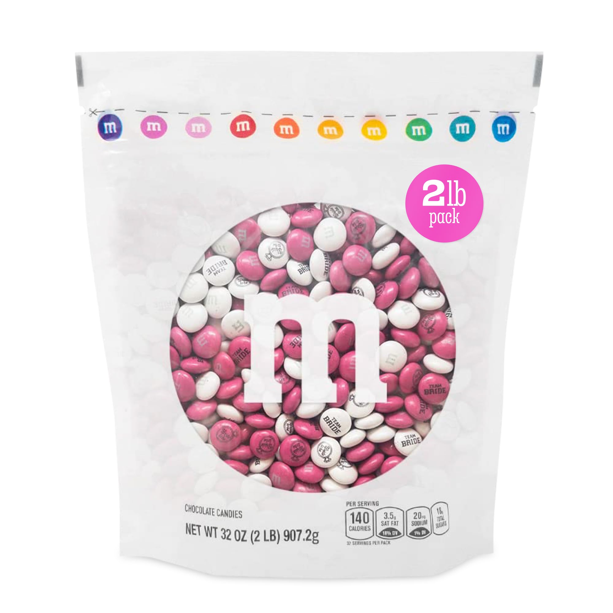 M&M'S WORLD Miss to Mrs. Themed Packs Filled with Printed Milk Chocolate Candies-30 Packs,For Bridal Shower Party Favors,Weddings,Bachelorette Party Favors,Bridesmaids Gifts for Wedding Day and More