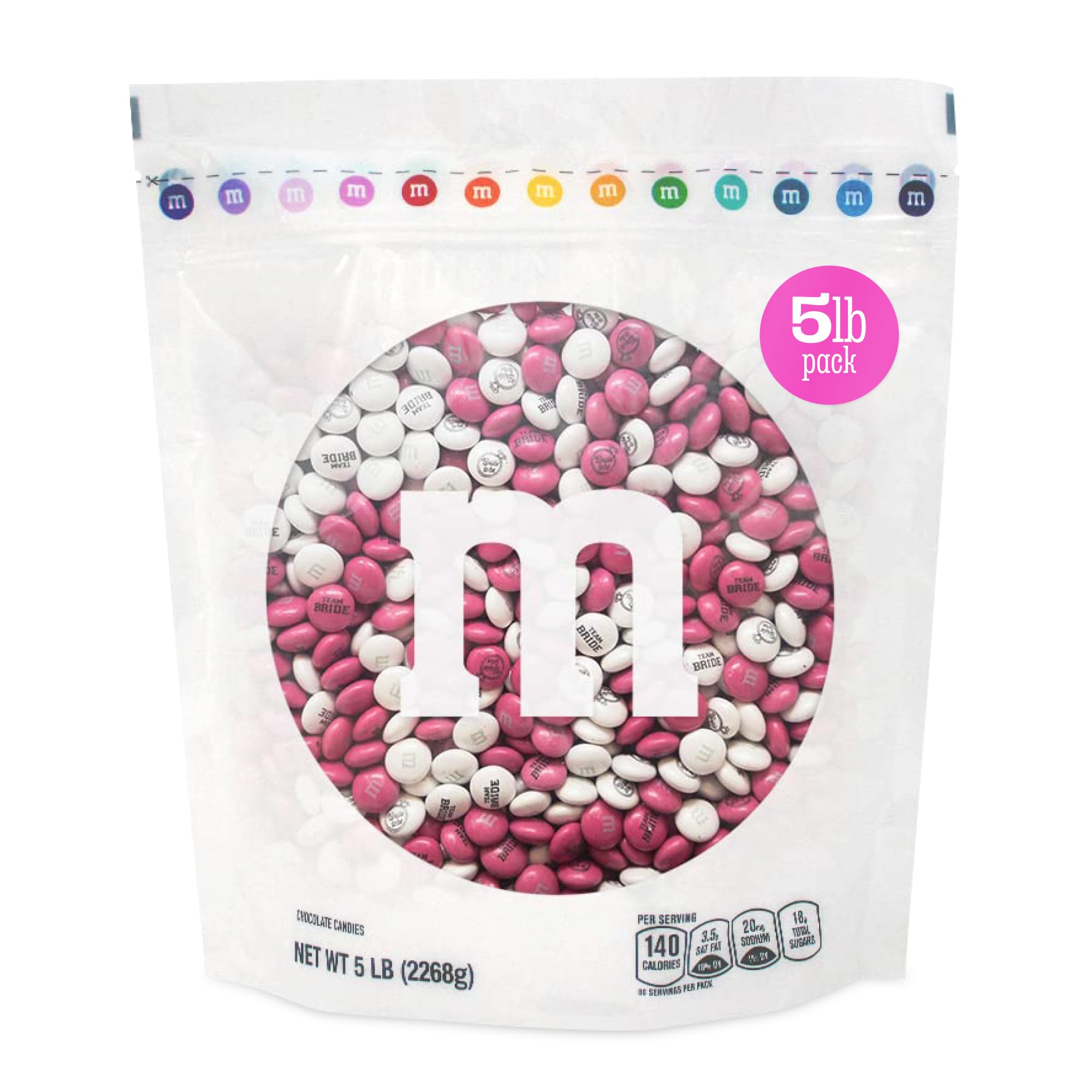 M&M'S WORLD Miss to Mrs. Themed Packs Filled with Printed Milk Chocolate Candies-30 Packs,For Bridal Shower Party Favors,Weddings,Bachelorette Party Favors,Bridesmaids Gifts for Wedding Day and More