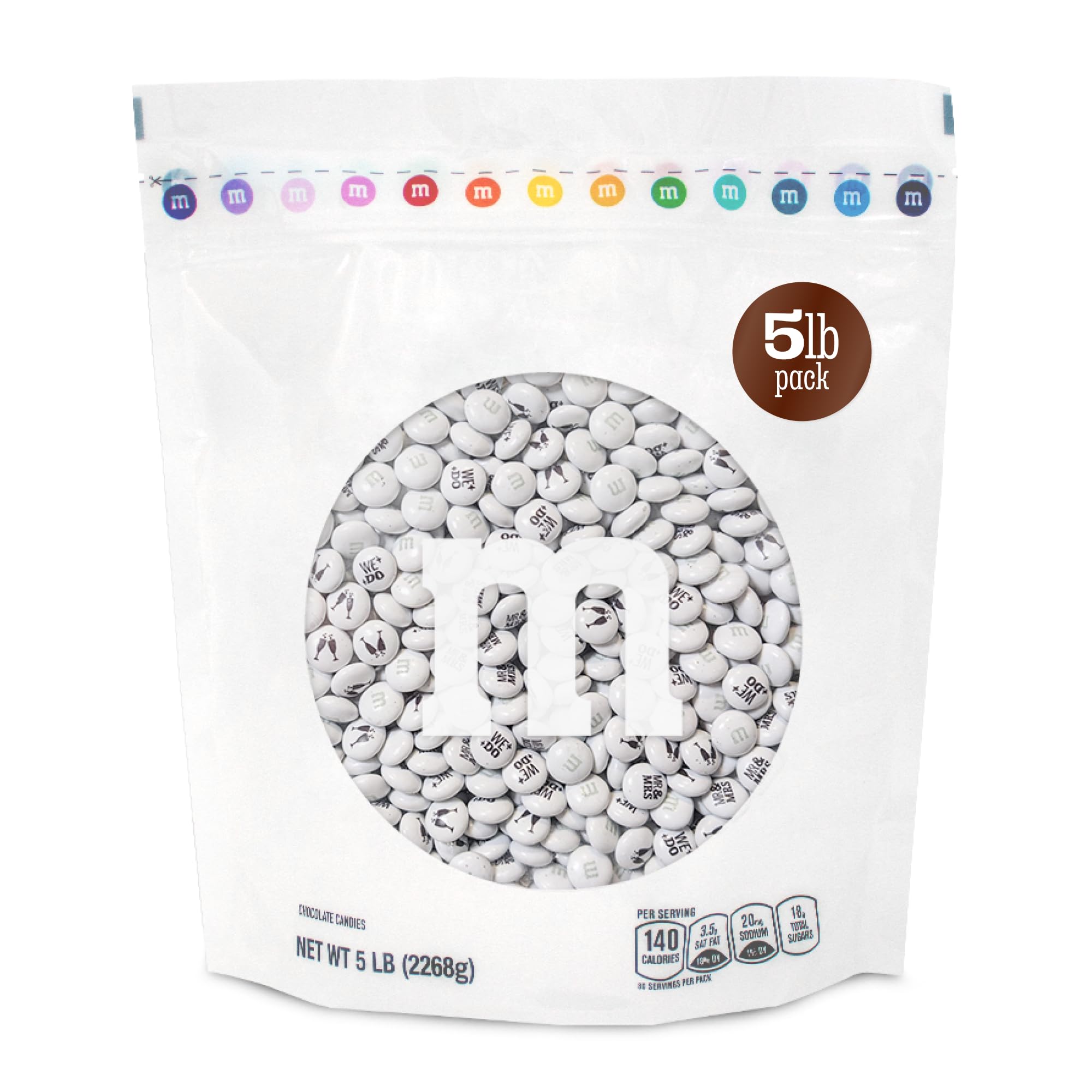 M&M'S WORLD Miss to Mrs. Themed Packs Filled with Printed Milk Chocolate Candies-30 Packs,For Bridal Shower Party Favors,Weddings,Bachelorette Party Favors,Bridesmaids Gifts for Wedding Day and More