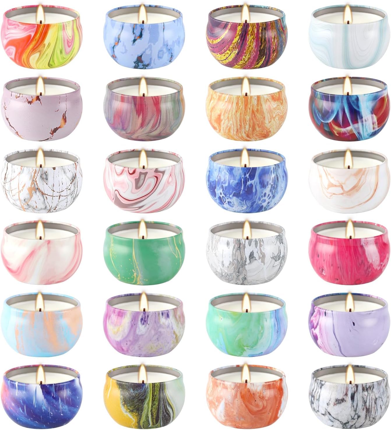 Scented Candles Gifts Set 16 Pack Soy Wax Travel Tin Jar Candles for Home 2.5 OZ for Mom for Christmas, Birthday, Thanksgiving, Mother's Day