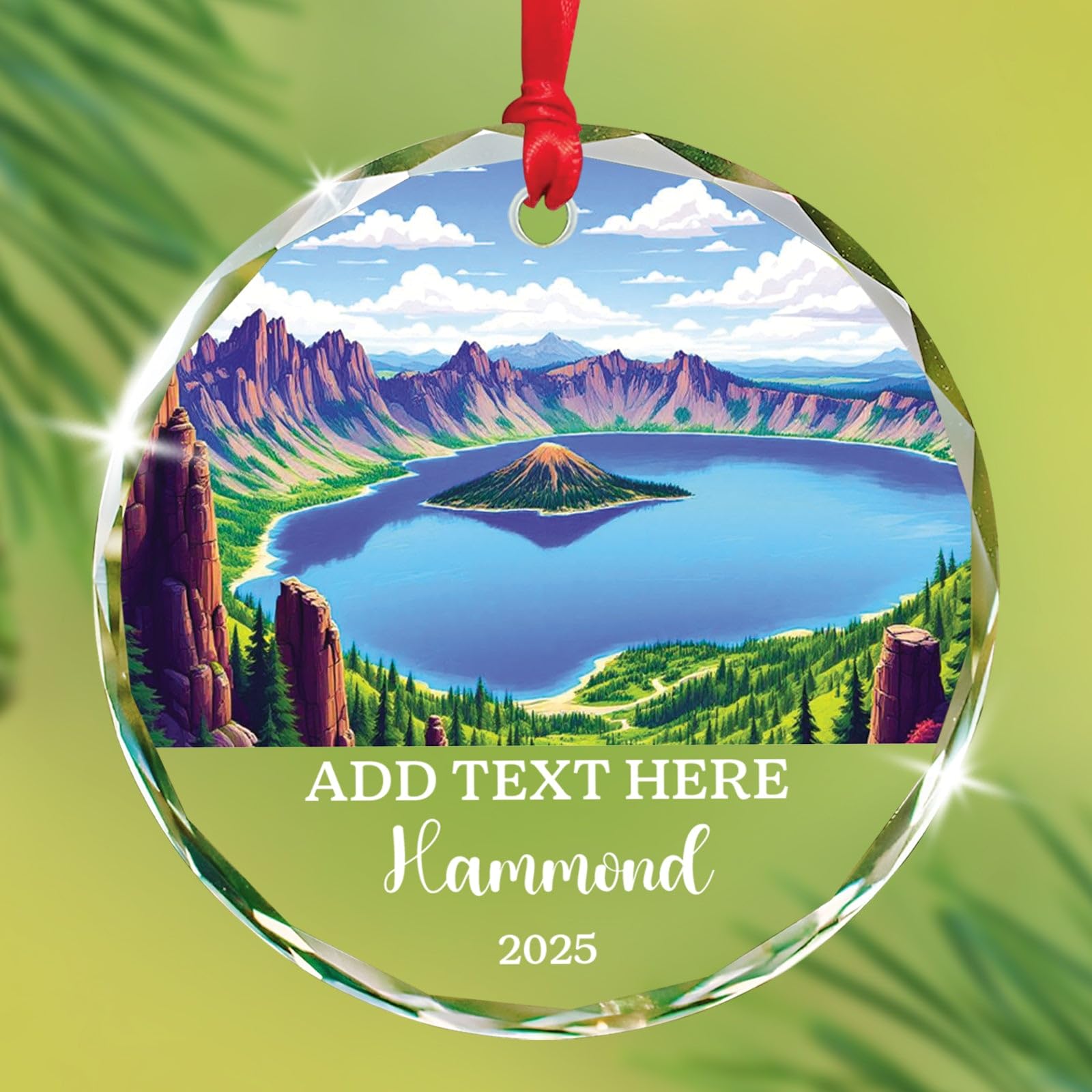 Petra Christmas Glass Ornament, Personalized Text & Name Petra Jordan Keepsake Gifts for Travel Lovers, Jordan Souvenir Glass Ornaments Xmas Tree Hanging, Custom Travelling Ornament Decoration 2025