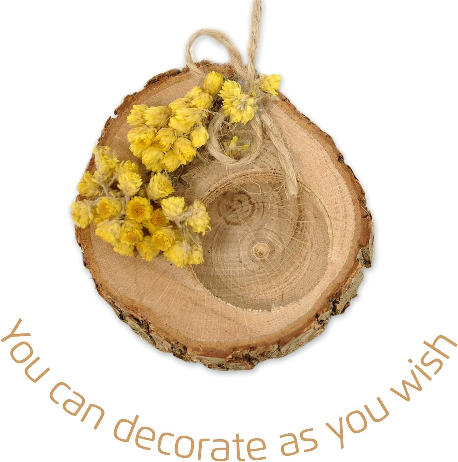 Wooden Tealight Candle Holder - 50 Adorable Thank You Gifts, Perfect for Wedding Favors, Ideal Rustic Decor Piece and Party Decoration - Customize and Gift (50, Undecorated)