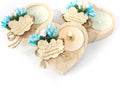 50 Piece Wooden Candle Holders, Baby Shower Party Favors for Boy,Baptism Candle Favors,Baby Christening Favors for Guests. (blue)