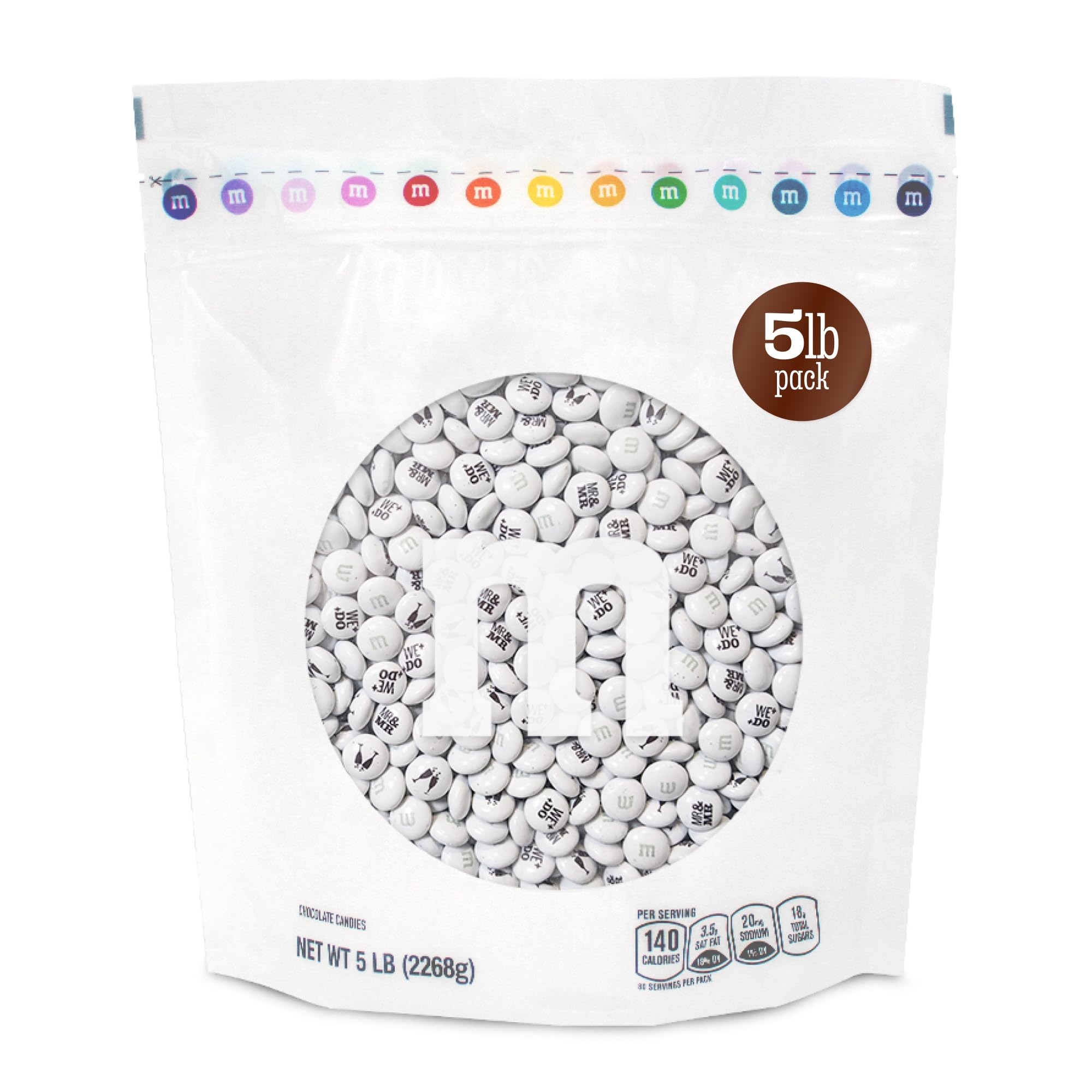 M&M'S WORLD Miss to Mrs. Themed Packs Filled with Printed Milk Chocolate Candies-30 Packs,For Bridal Shower Party Favors,Weddings,Bachelorette Party Favors,Bridesmaids Gifts for Wedding Day and More