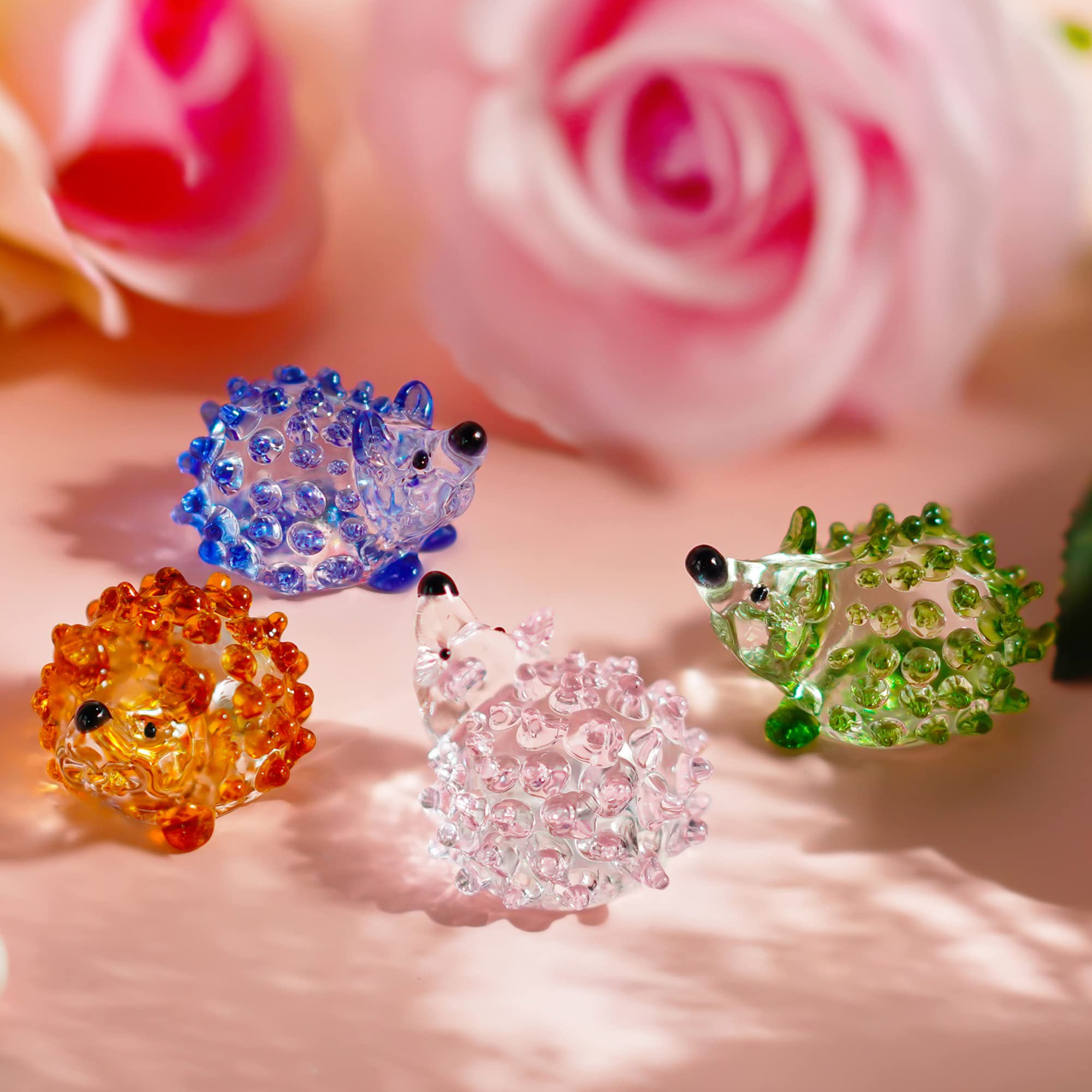 H&D HYALINE & DORA Handmade Mini Sea Turtle Art Glass Blown Sea Animal Figurine,Set of 6