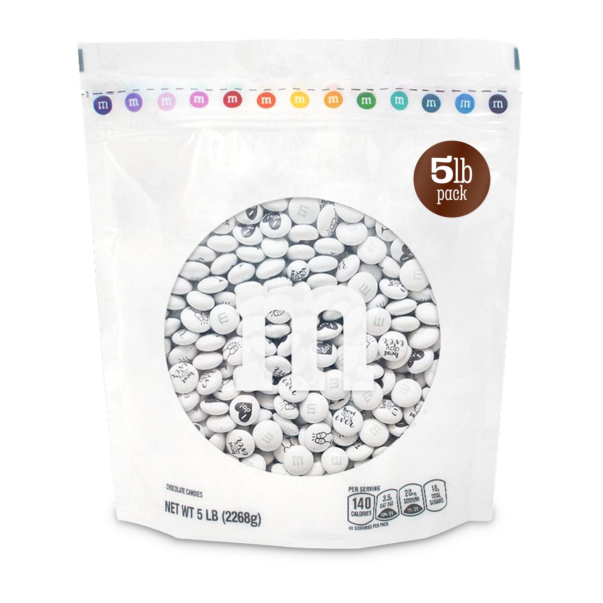M&M'S WORLD Miss to Mrs. Themed Packs Filled with Printed Milk Chocolate Candies-30 Packs,For Bridal Shower Party Favors,Weddings,Bachelorette Party Favors,Bridesmaids Gifts for Wedding Day and More