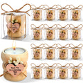 MTLEE 16 Pack Wooden Tealight Candle Holders Kit Guest Gifts for Wedding Baby Shower Bridal Shower Baptism Christening Housewarming Party Handmade Thank You Candle with Card Box Rope(Classic)