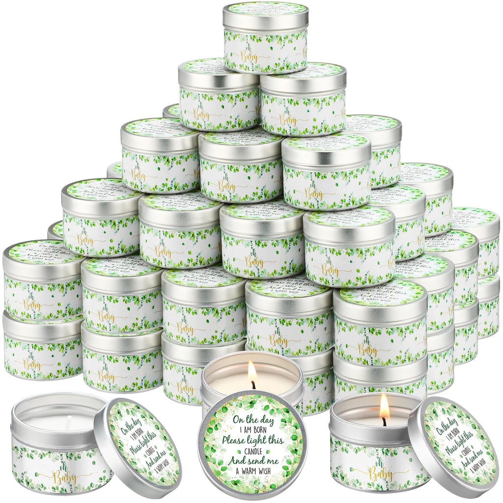 50 Pcs Baby Shower Party Favors Candles Lavender Scented Gender Reveal Gifts Bulk Candles for Favors Baby Shower Rustic Return Gifts(Flower and Butterfly)